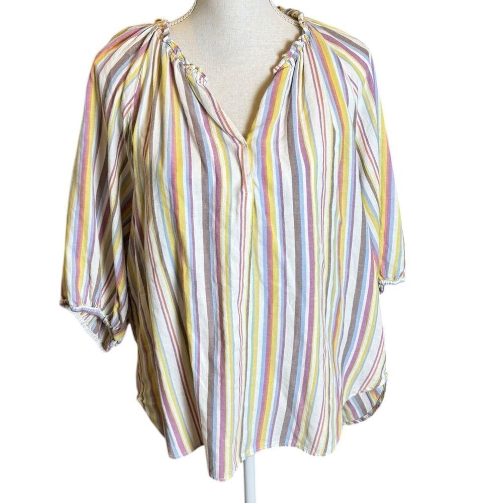 XirenA Jules Top Multicolor Stripe XL - Picture 3 of 7